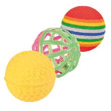 TRIXIE kolorowe piłeczki dla kota 4cm-3szt/op.